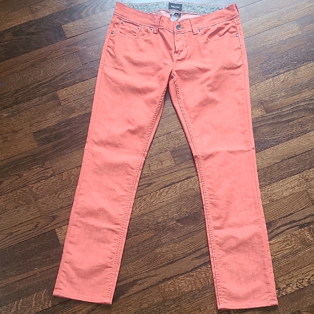 Marmot Orange Straight Leg Jeans Vibrant Style